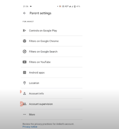 add supervision to google account